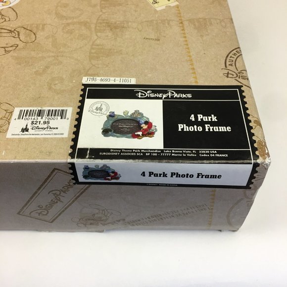 NIB Disney World Theme Park Pic Frame 4 Parks 4x6 w Rubber Fridge Magnet Frame - Picture 4 of 11